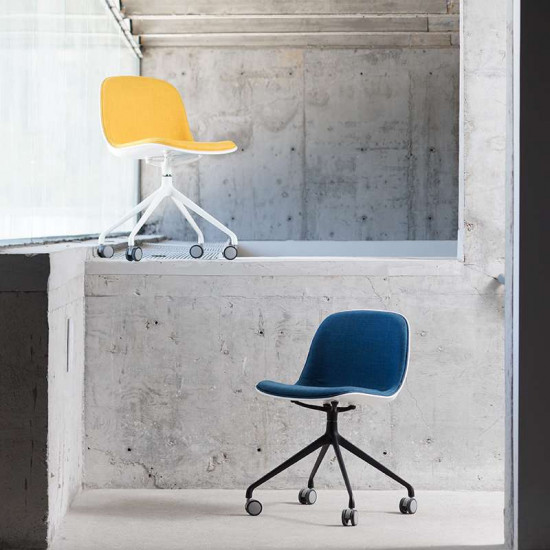 L Shape with wheels, Dark Grey Fabric